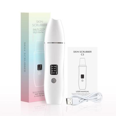 China Personal Care Sonic Skin Scrubber Ultrasonic Facial Electric Skin DEEP CLEANING Scraper for sale