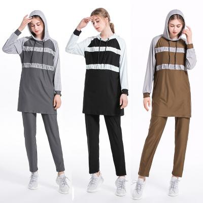 China New Middle East cotton 2022 arab muslim women sports casual hoodie set muslim sport dress for sale