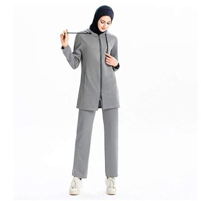 China 2022 Drop Wholesale Muslim Modern Modest Muslim Clothing Islamic Women Islam Women Sports Cotton Set Two Piece Casual Clothing for sale