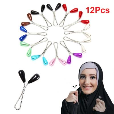 China New Fashion ALLOY Muslim Hijab Pin Scarf Clip Hijab Clip High Quality Muslim Neck Clip Fixed Pin Hijab Pin for sale