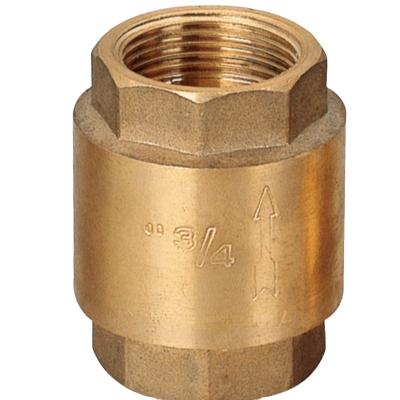 China General Hot sale industrial Plumbing forging full flow adaptor heavy duty Brass spring check valve for oil water for sale