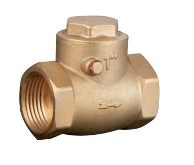 China General Hot selling industrial Plumbing forging full flow adaptor heavy duty Brass spring check valve for oil water for sale