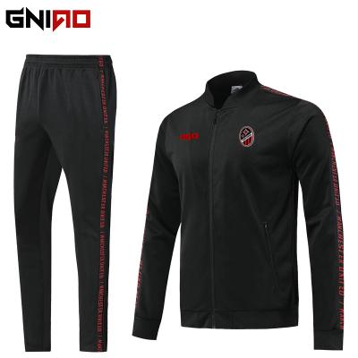 China 2019 comfortable latest design football tracksuit thailand quality soccer jacket suit for sale