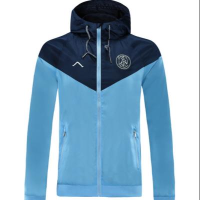 China Cheap Comfortable Good Quality Man Soccer Jacket Anorak With Logo New Arrival Outdoor Waterproof Hoody Football Tracksuit for sale