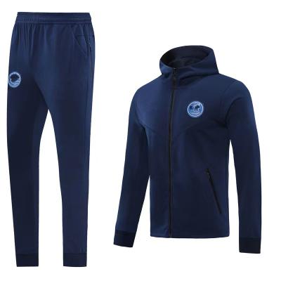 China Thailand quality club hoodie football jacket comfortable jacket top and full pant zipper tracksuit for sale