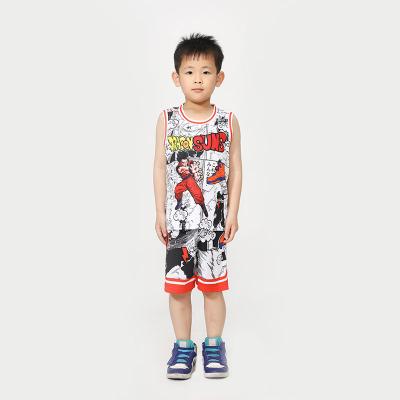 China 2021 New Antibacterial Children's Suit Boy Basketball Sports And Leisure Two-piece Suit for sale