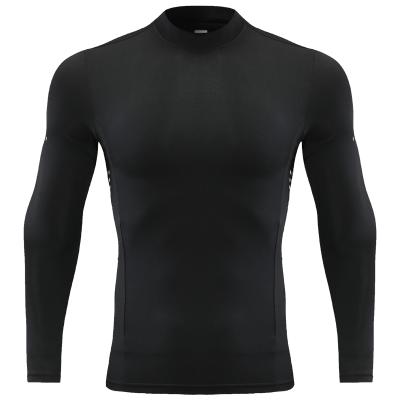 China Breathable Men's Fitness Sports T-shirt Mens Muscle Gym Compression Tops Thermal Running Clothing Long Sleeve for sale