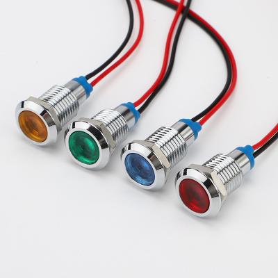 China The waterproof and dustproof 10mm LED metal signal light temperature control power warning light for sale