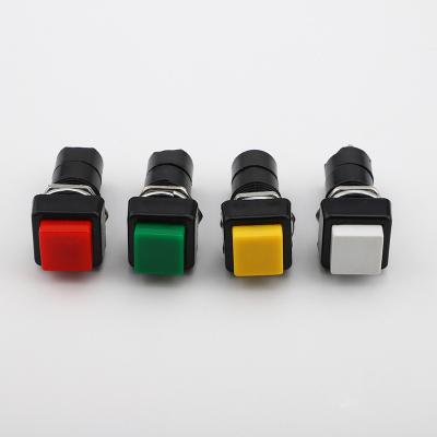 China Plastic Momentary Square Push Button Switch Red Green Yellow White Waterproof And Dustproof for sale