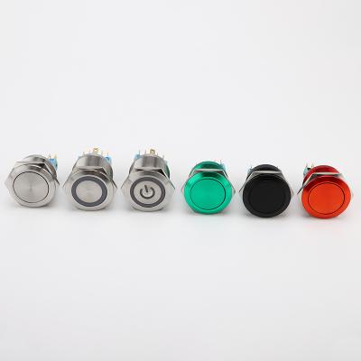 China Factory original sales high quality metal push button switch waterproof and dustproof with multi-color choice for sale