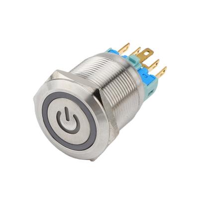 China 2022 Newly Appearance Design Metal Push Button Switch 25MM Button Waterproof And Dustproof Switches for sale