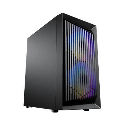 China With Gabinete Gaming Desk Fan 2021 Latest Tower M-ATX Aluminum Computer Case Gamer Desktop Case for sale