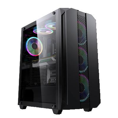 China With Fan OEM/ODM New Low Price High Quality PC Gaming Chassis With Synchronous Ignition Middle Tower Computer Chassis for sale