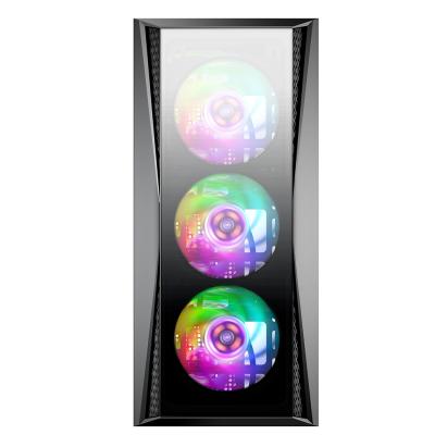 China With Fan Factory Direct Selling New Design ATX Desktop Tower PC Case Acrylic Computer Case for sale