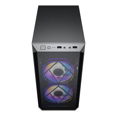 China With HOT Sale Fan 2021 Micro PC Case ATX Computer Case With Mesh On Desk for sale