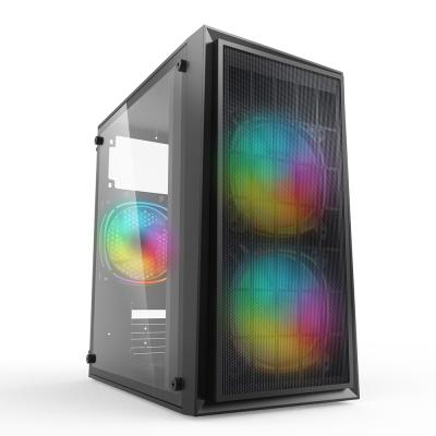 China With Unique Fan Style MicroATX Gaming Computer Case Price Cabinet Gamer With High Quality for sale