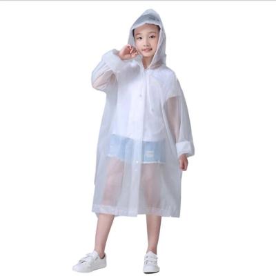 China 100% Waterproof Kids EVA Raincoat Waterproof Hooded Toddler Transparent Rain Coat for sale