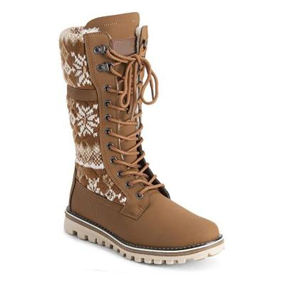 China 2021 Fashion Trend Classic Women Snow Boots Leather Leather Ankle Boots Winter Warm Snow Boots for sale