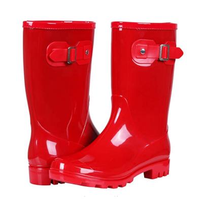 China Fashion Work Boot sPVC Waterproof Rain Boots For Women Shoes Outdoor Shoes for sale