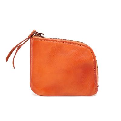 China Fashion Hot Sales Fashion Genuine Leather Wallet Custom Made Mini Ladies Zipper Coin Purse Card Holder for sale