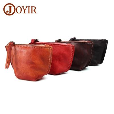 China Durable China Supplier Wholesale Custom Vegetable Tanned Wallet Leather Bowl Shape Girls Zipper Coin Purse for sale