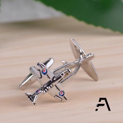 China Jet Aircraft Spitfire Plane Cufflinks Casual Suit for sale