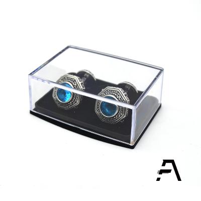 China Hot Selling Plastic Jewelry Package Africa Wholesale Price Cufflink Box With Custom Logo for sale