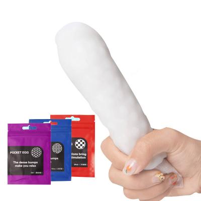 China Relaxation Portable Egg Enlargement Pocket Silicone Male Masturbator for sale