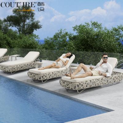 China Modern Garden Sun Beach Furniture Sun Sofa Cushion Outdoor Loop Garden Seam Beach Chair Sun Sofa for sale