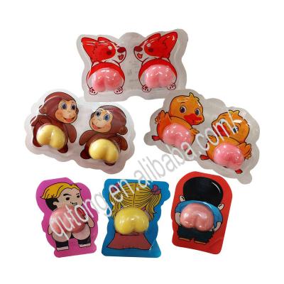 China Normal cartoon confectionery kids butt sweet soft gummy candy in blister wrapper for sale