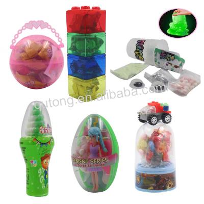 China New Various Plastic Surprised Plastic Toy With Sweet Candy Wholesale For Kids for sale