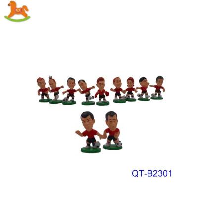 China Total 11 Styles in One Mold High Quality Vinyl Figure Soccer Footballer Surprise Egg Toy for sale