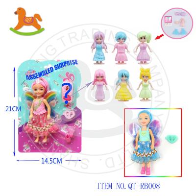 China Mini Toy Molly Cute 3.5inch PVC Baby Doll Set Surprise Matching Fairy Transparent Dress Up for sale