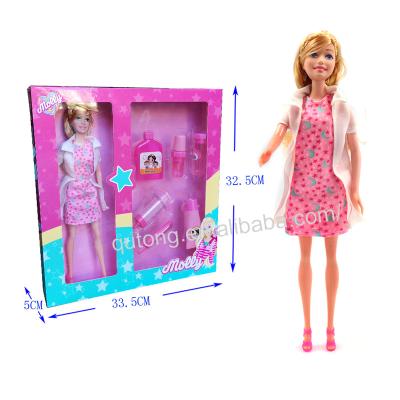 China DIY TOY Molly Plastic 11inch Nurse Girl Dolls Doctor Toys Sets Wholesale for sale