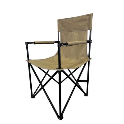 China Modern Patent Application Steel Compact Folding Director Fishing Portable Chair Indoor Outdoor Picnic Party Hard Armrest for sale