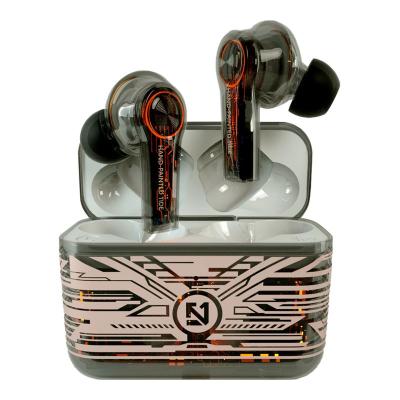 China New Design Graffiti Painting TS-200 Transparent Call Tws Earbuds HD High Fidelity Wireless Earbuds Wireless Sound Stereo Earphone for sale