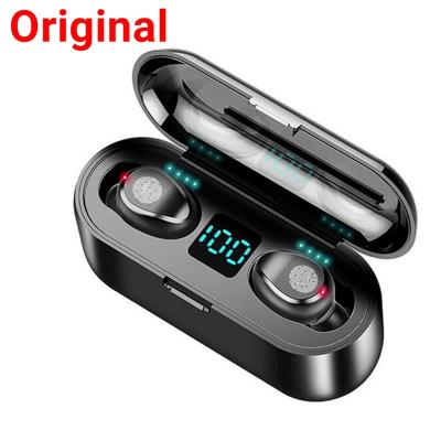 China TWS (True Wireless Stereo) F9 Tws Mini In-ear Earphone 5.0 Sports Gaming Headset Led Display Earbuds Wireless Headphone F9 for sale