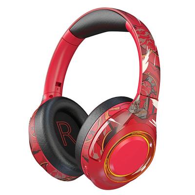 China 2021 New Arrival Portable A2 Earphone Over Ear Gaming Headset Led Lights Cool Foldable High Fidelity Stereo Microphone Wireless Headphones for sale