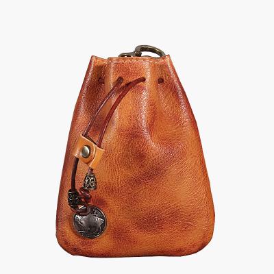 China Custom Waterproof Waterproof Leather Coin Key Wallet Jewelry Drawstring Pouch Waist Bag for sale