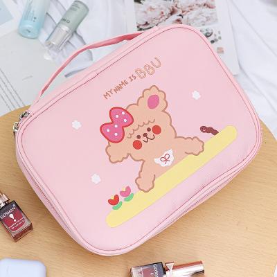 China Lady New Women Fashion Printing Soft Travel Cosmetic Storage Bag Cosmetic Zipper Bag Te koop