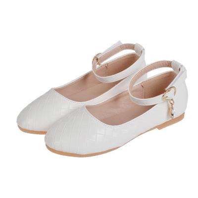 China Wholesale High Quality Small Flat Solid Color Princess Party Princess Shoes PU+TPR Children's Casual Shoes for sale