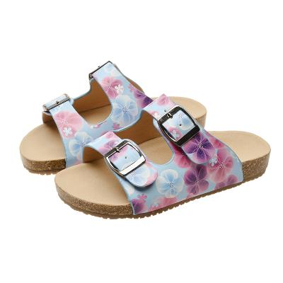 Κίνα Summer New Design Kids Girls Flat Cute Soft Sequin Sandals Daisy Pattern Open Toe Sandals Flounce Slippers προς πώληση