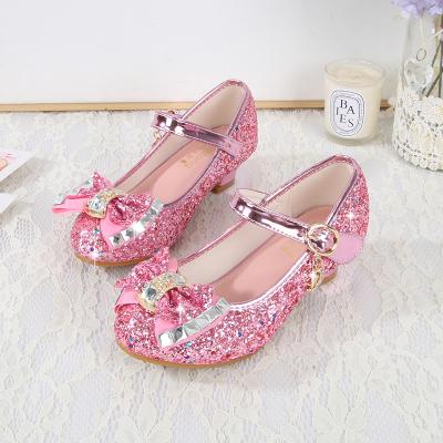 China Deodorization Ninos Tacones Violas Fashion To Children Princess Sandals Cinderella Crystal Shoes Children High Heels Te koop