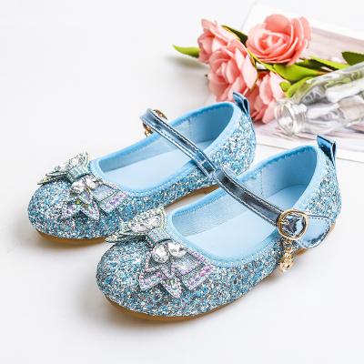 China Cute Flat Stylish Children Kids Girls Princess Casual Bling Rhinestone Anti-Slippery Ninos Shoes Zapatos De Vestir Para zu verkaufen