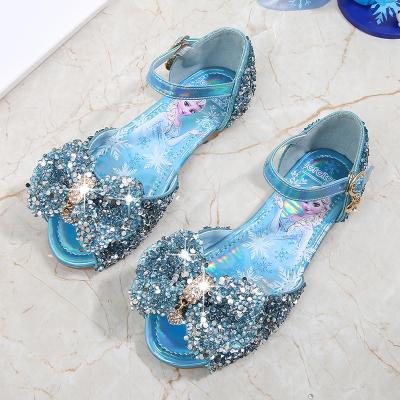 China Princess Zapatos de princesa Nina Girls' Crystal Sequin Sandals New Summer Little Girl Fashion Anti-slippery Shoes for sale