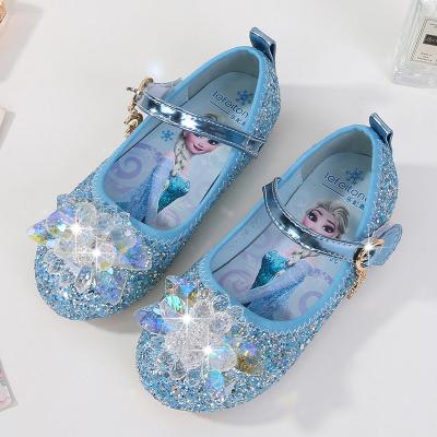 China Zapatos de princesa Para Nina Autumn New Children's Zapatos Mouth Rhinestone Soft Bottom Girls' Shallow Princess Shoes Anti-slippery for sale