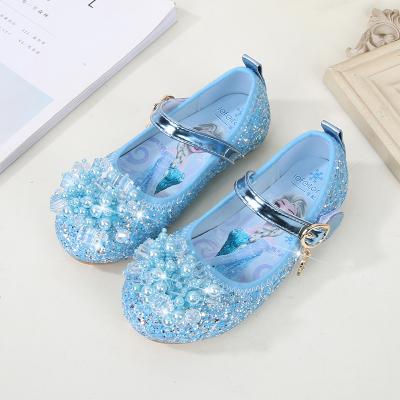 China Anti-Slippery Zapatos De Mujer PisosSpring Autumn New Female Girls Princess treasure sequins dance flats children's bow pea soft bottom shoes for sale