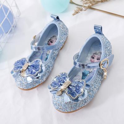 China Zapatos Girls Fashion Cute Soft Anti-slippery Princess Dancing Shoes Single Shoes Children Dress Autumn New Baby Diamond Bowknot for sale