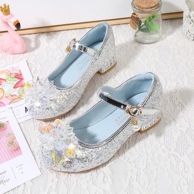 China Low Heel Fiesta Zapatos princesa Para ninos Anti-slippery Children Shoes Girls Wholesale Princess Latin Dance Kids Party Shoes for sale