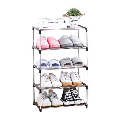 China Small Convertible Single Corner Multi-Layer Space Provincial Space Artifact Storage Door Rack Household Small Shoe Rack for sale